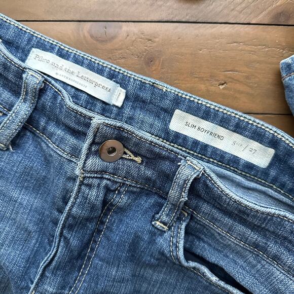 Anthropologie Pilcro Slim Boyfriend Rolled Cut Off Shorts Size 27 - Picture 7 of 7
